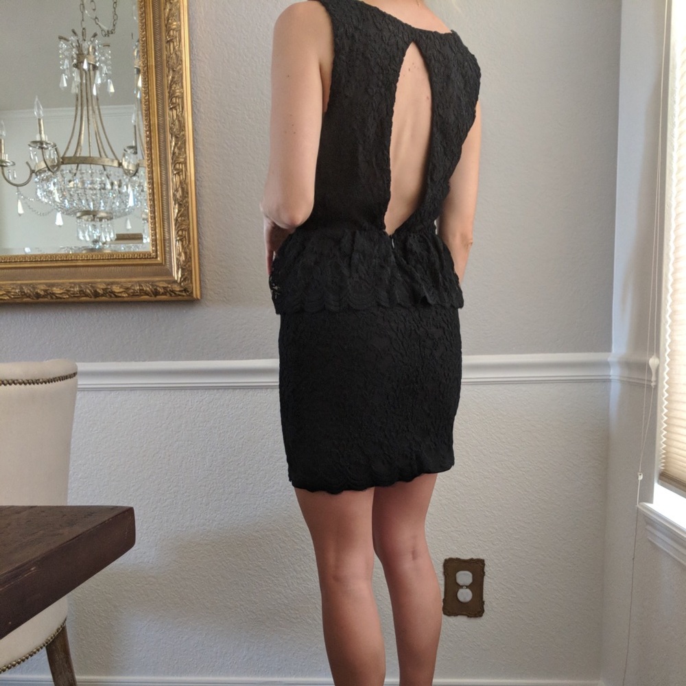 Pins & Needles black, open-back lace dress